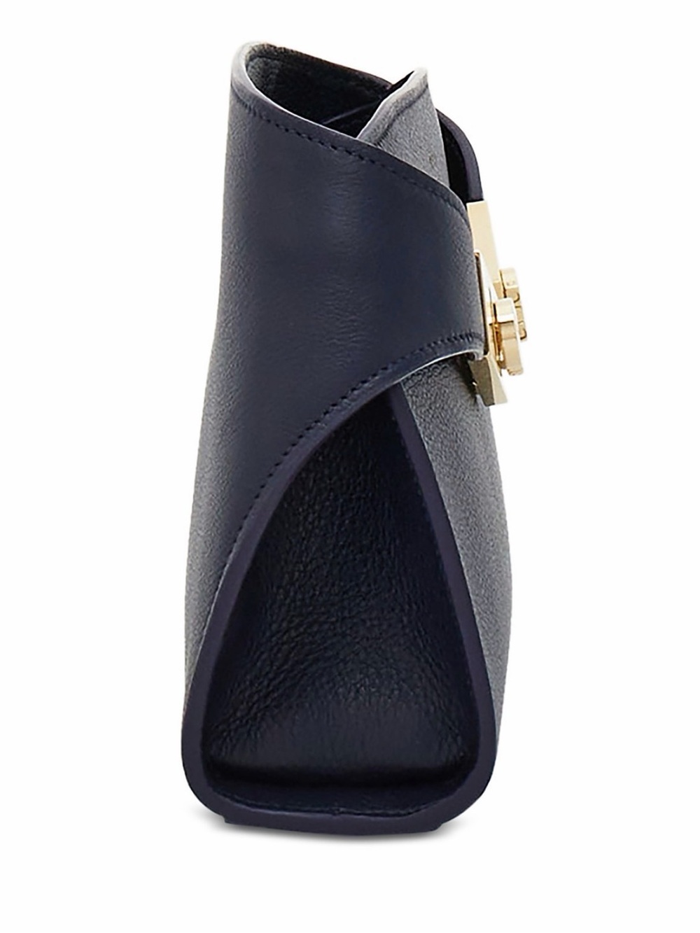 Salvatore Ferragamo Navy Leather Shoulder Bag with Gold Hardware NWT - Picture 13 of 15